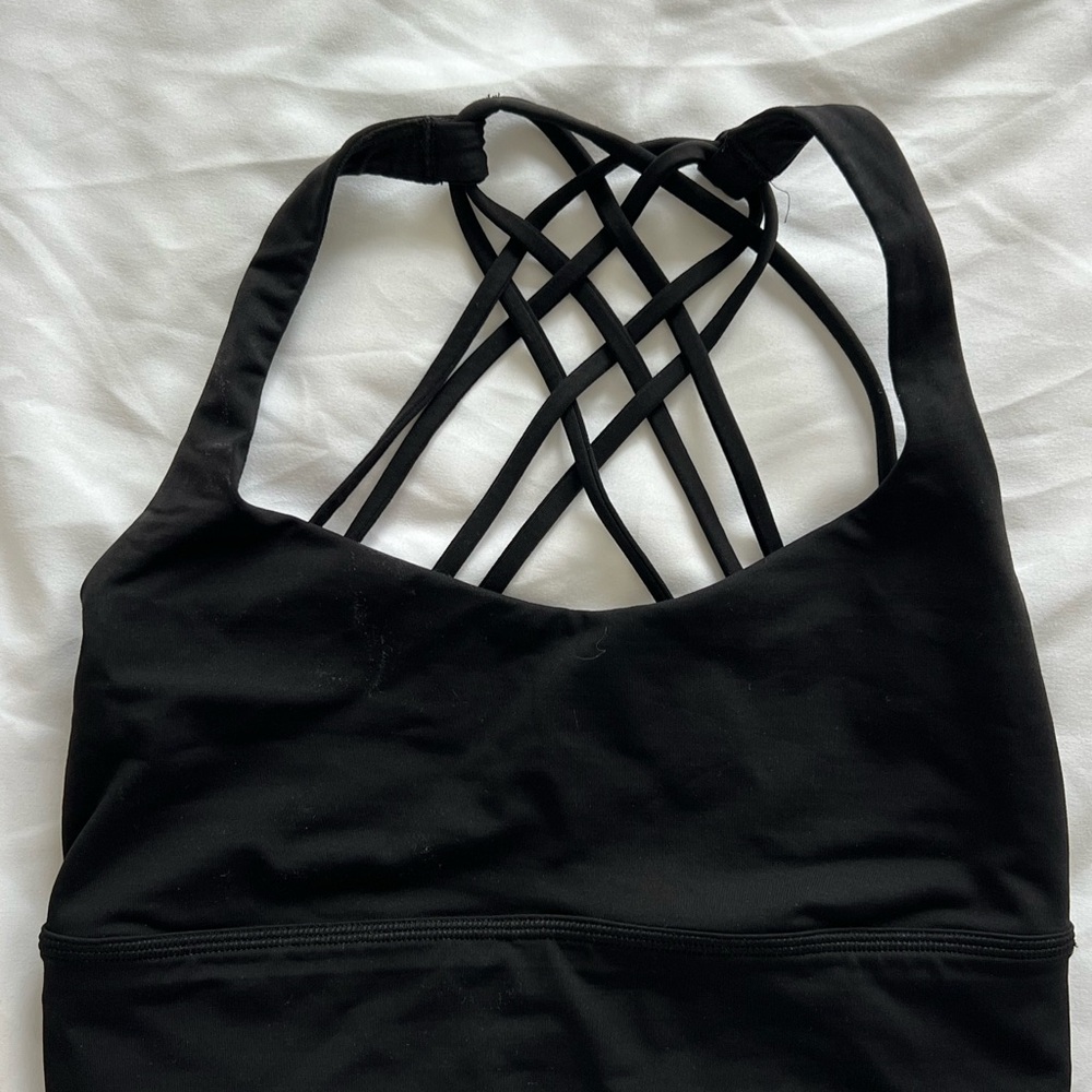Lululemon Black Longline Sports Bra